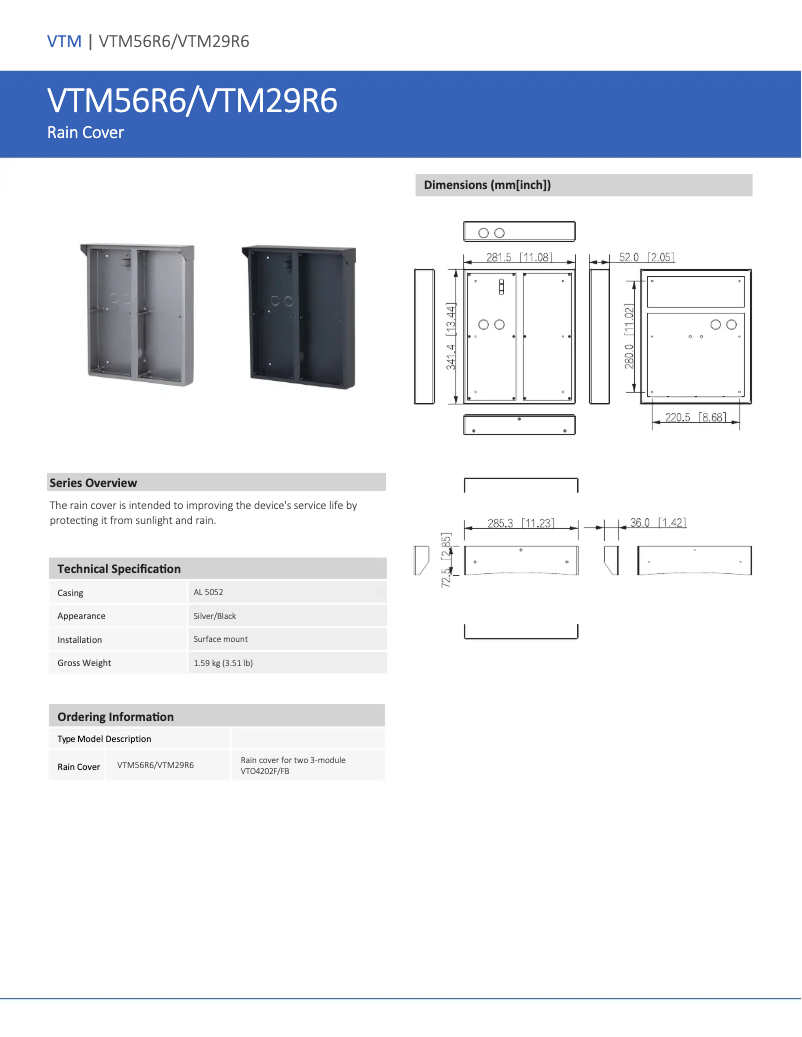 Image de la première page du manuel de l'appareil VTM56R6
