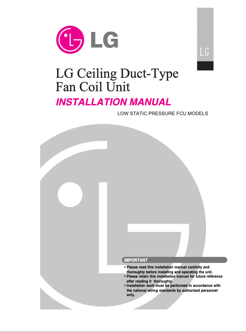 Page n°1 - Manuel utilisateur LG YBNB046BAA0