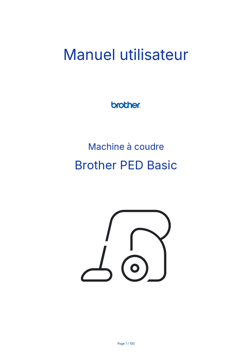 Page n°1 - Manuel utilisateur Brother PED Basic