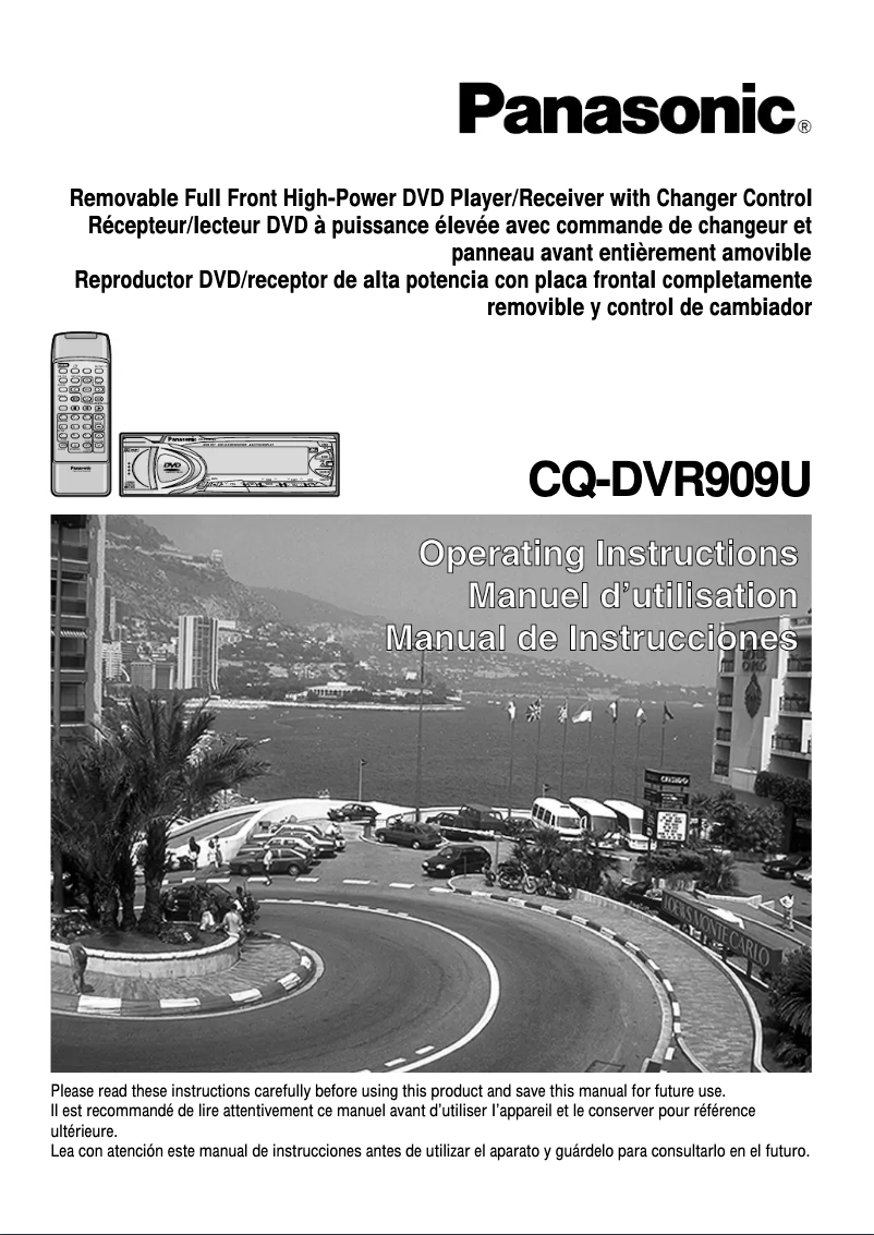 Image de la première page du manuel de l'appareil CQ-DVR909U