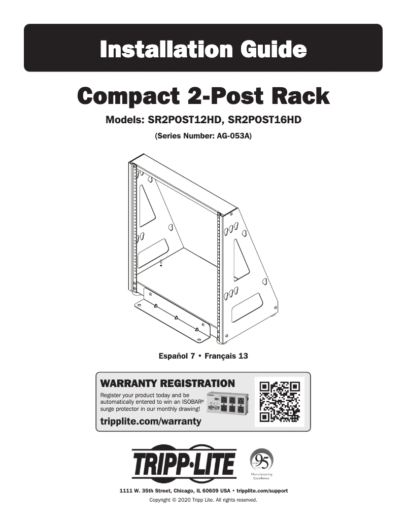 Page n°1 - Manuel utilisateur Tripp Lite SmartRack SR2POST12HD