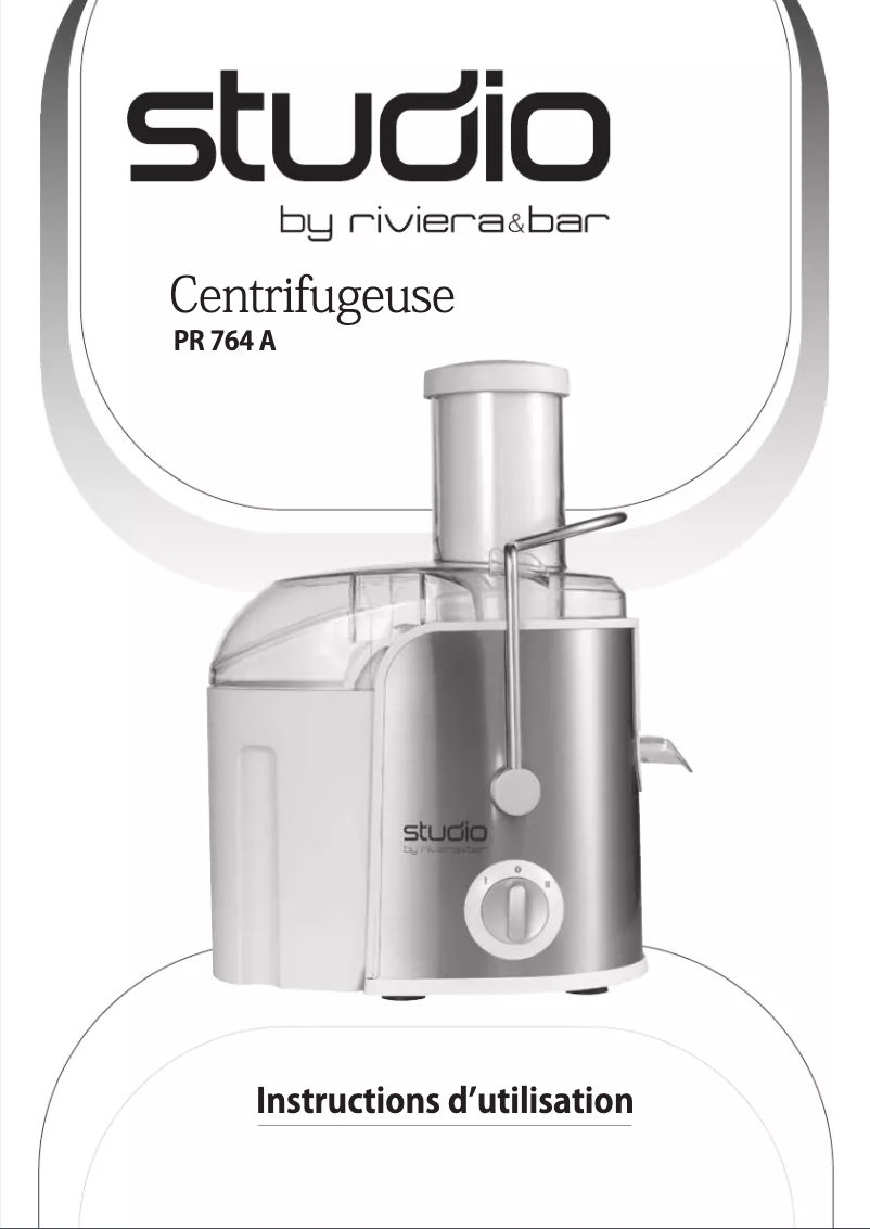 Page n°1 - Manuel utilisateur Riviera & Bar PR 764 A
