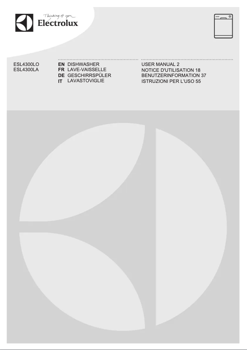 Image de la première page du manuel de l'appareil ESL4300LA