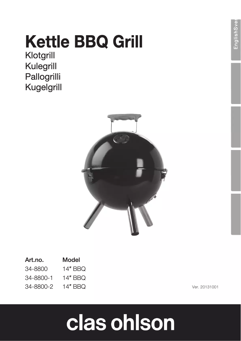Page n°1 - Manuel utilisateur Clas Ohlson 34-8800