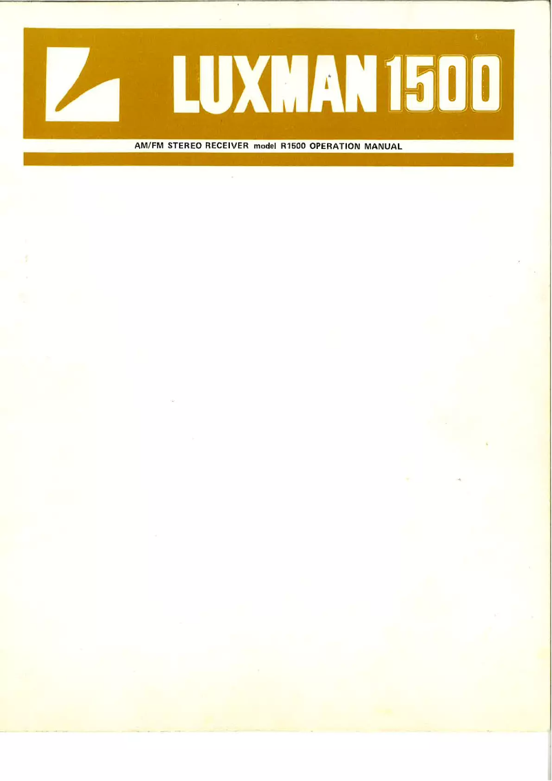 Page n°1 - Manuel utilisateur Luxman 1500
