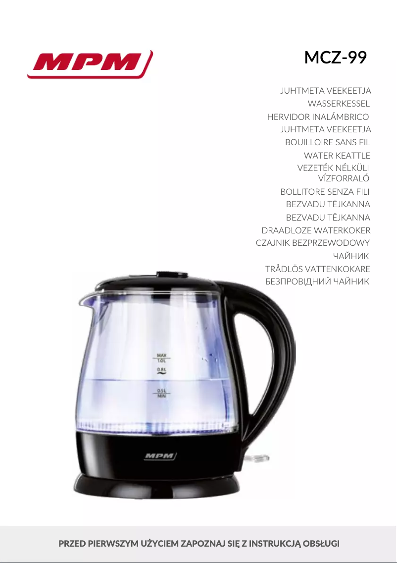 Image de la première page du manuel de l'appareil MCZ-99