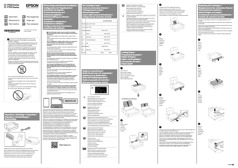 Image de la première page du manuel de l'appareil SureColor SC-P700
