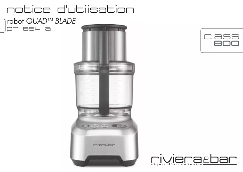 Image de la première page du manuel de l'appareil Robot Quad Blade PR854A