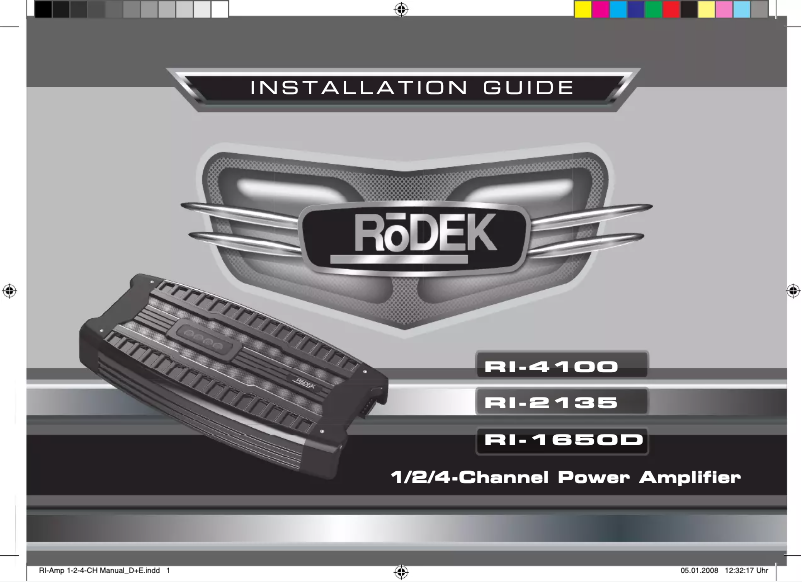 Page 1 de la notice Manuel utilisateur Rodek RI-2135