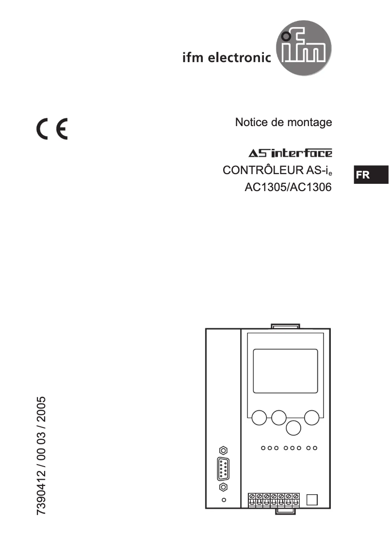 Page n°1 - Manuel utilisateur IFM AC1305