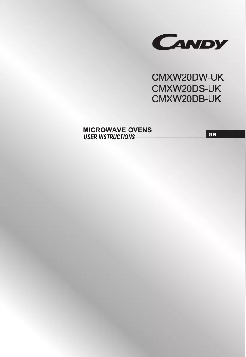 Image de la première page du manuel de l'appareil CMXW20DB-UK