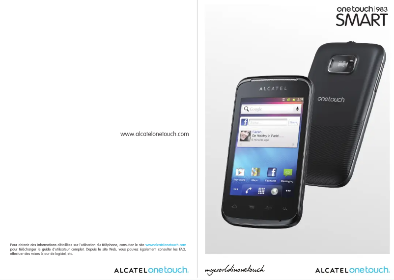 Page n°1 - Manuel utilisateur Alcatel One Touch 983 Smart