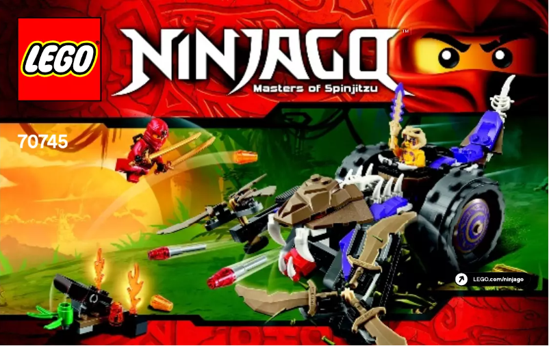 Page 1 de la notice Consignes visuelles Lego Ninjago 70745