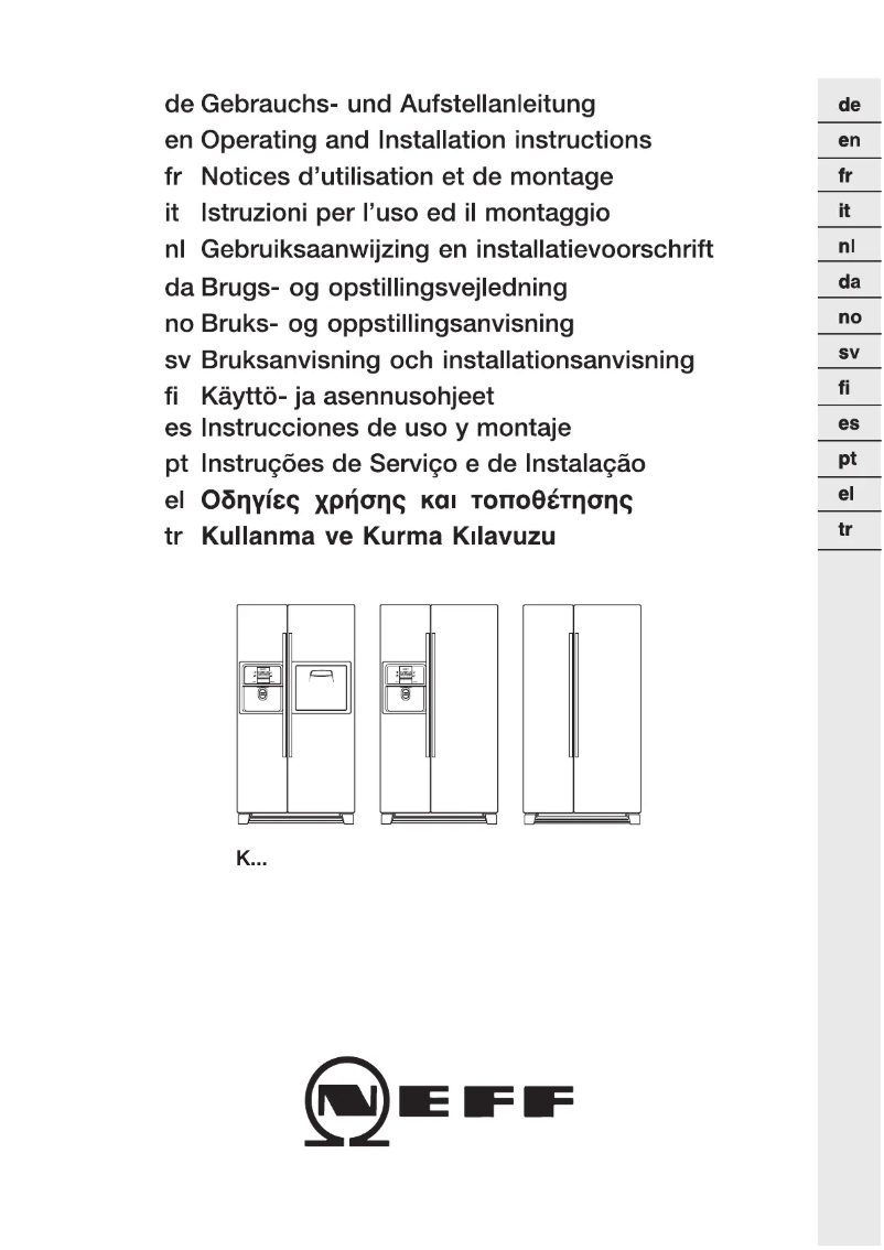Page n°1 - Manuel utilisateur Neff K3940X6GB