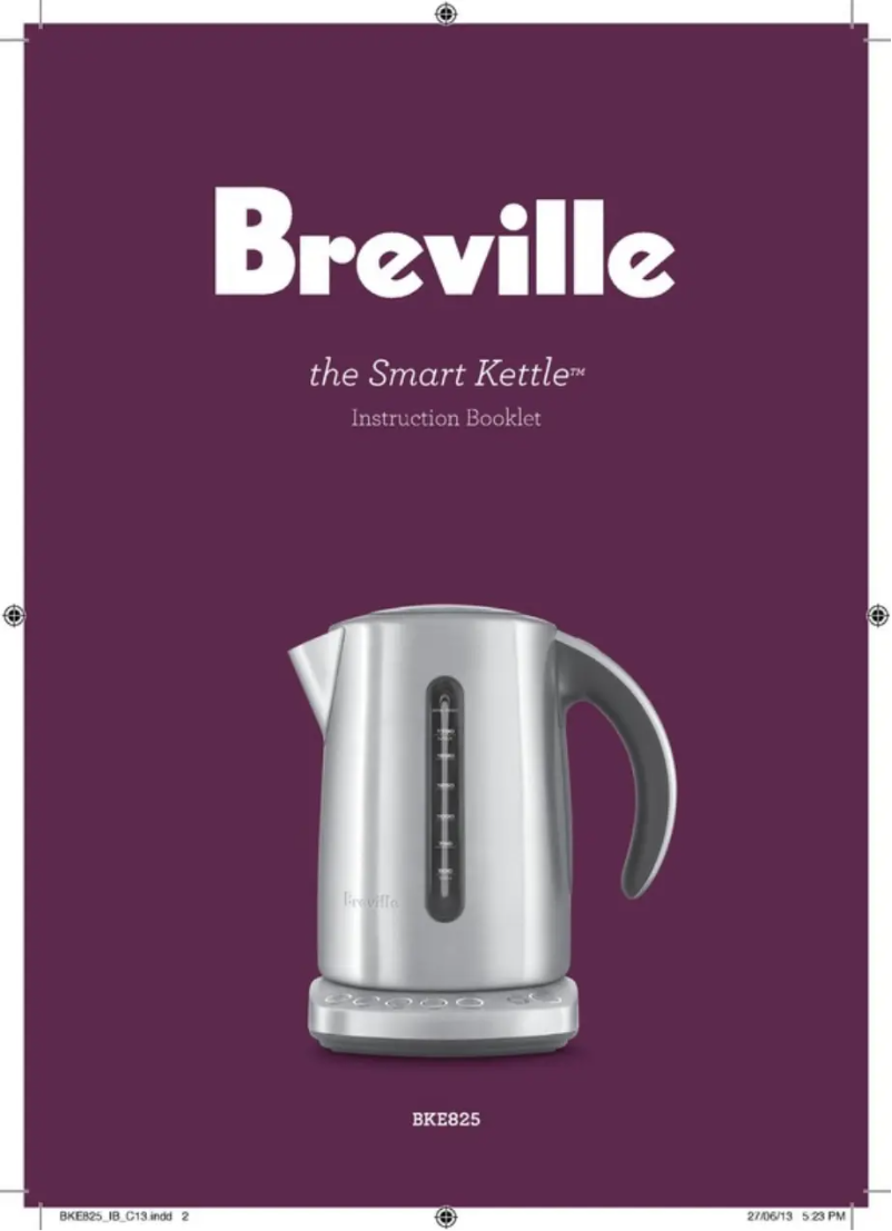 Page 1 de la notice Manuel utilisateur Breville the Smart Kettle BKE825