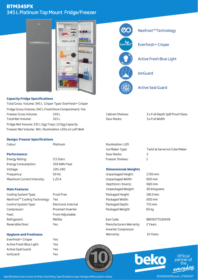 Image de la première page du manuel de l'appareil BTM345PX