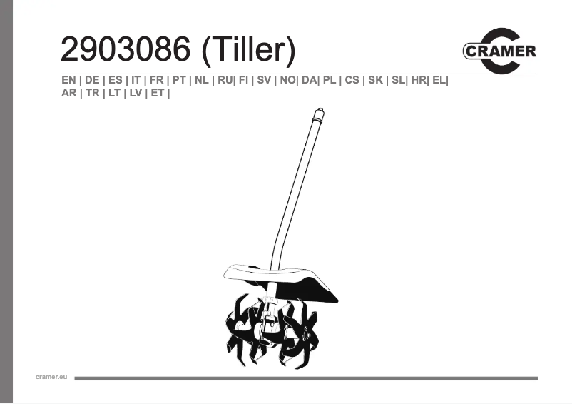 Page n°1 - Manuel utilisateur Cramer A82TXT
