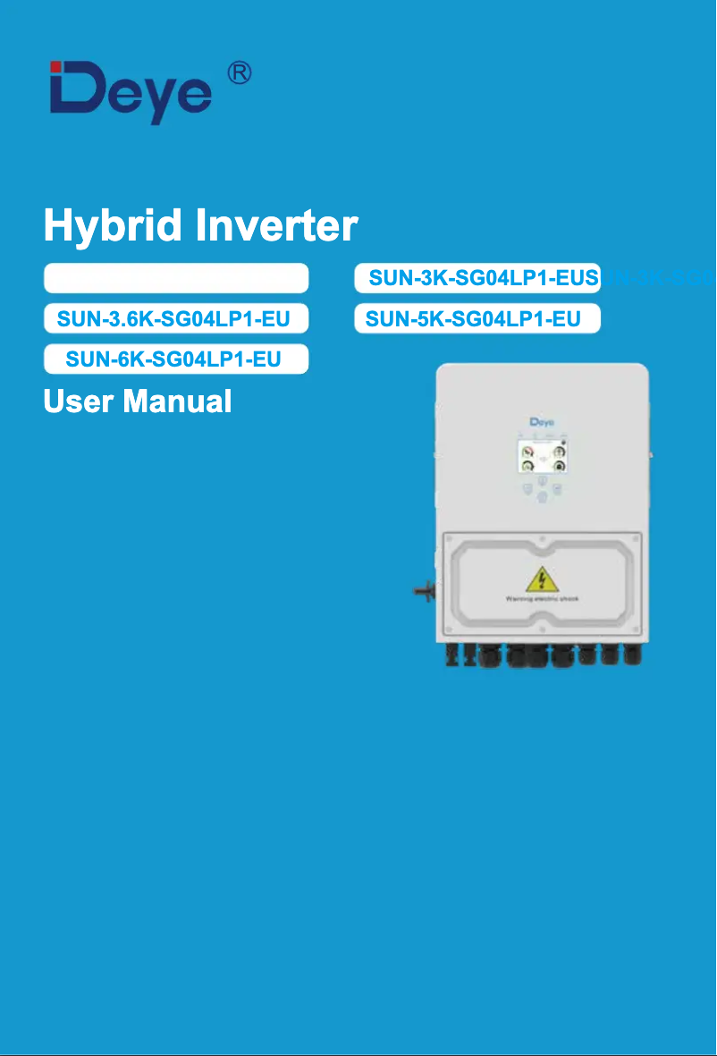 Imagen de la primera página del manual del dispositivo SUN-3K-SG04LP1-EU