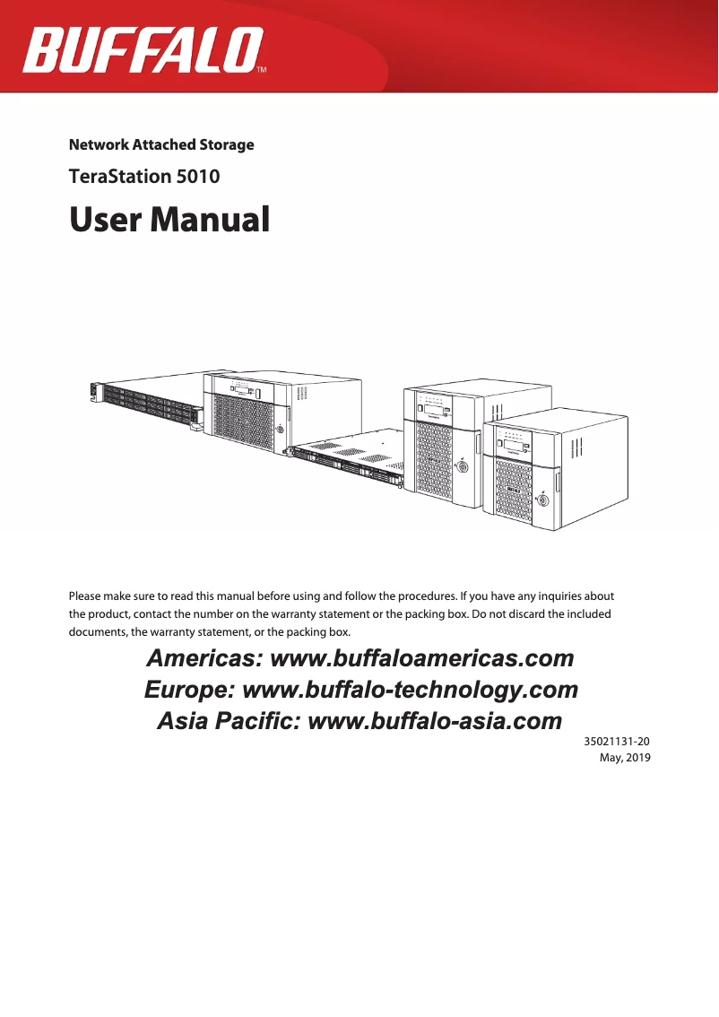 Image de la première page du manuel de l'appareil TeraStation 5410RN