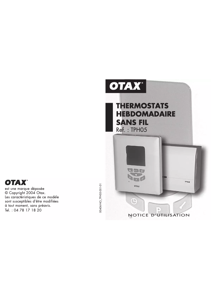 Page n°1 - Manuel utilisateur OTAX TPH05