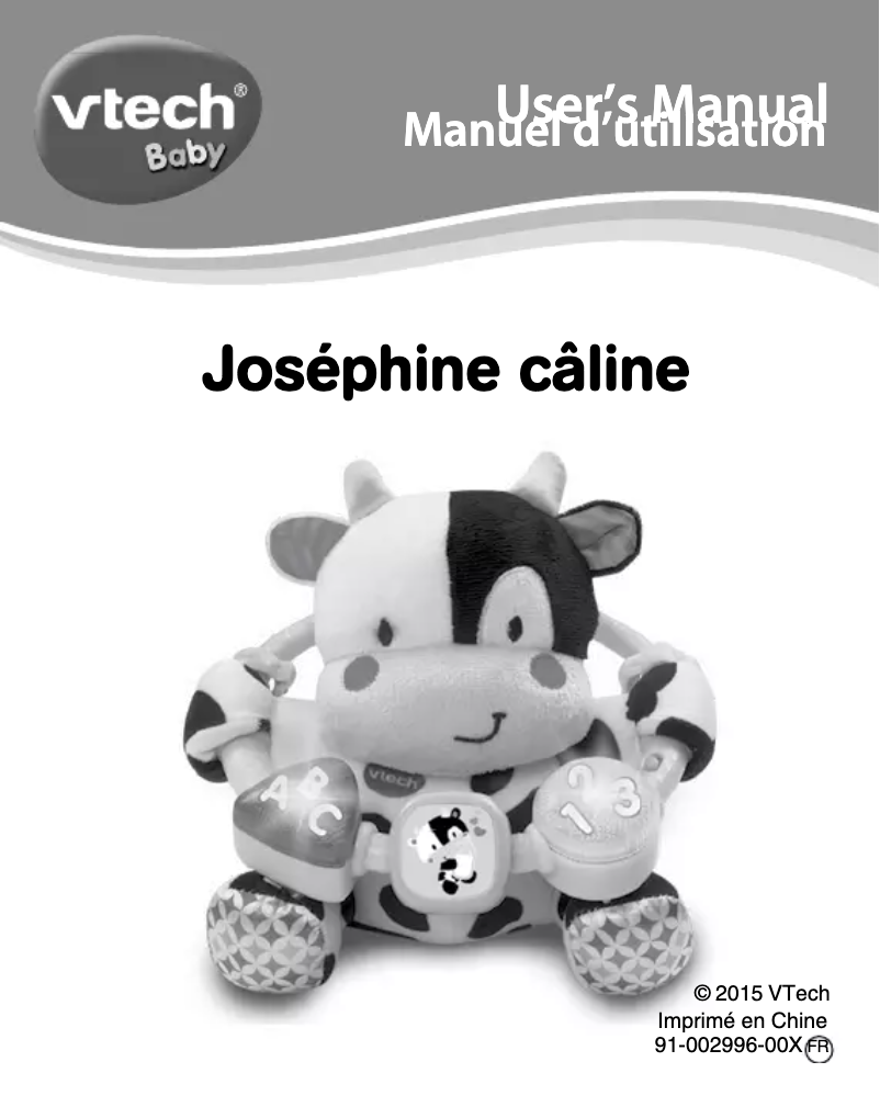 Page 1 de la notice Manuel utilisateur Vtech Joséphine Câline
