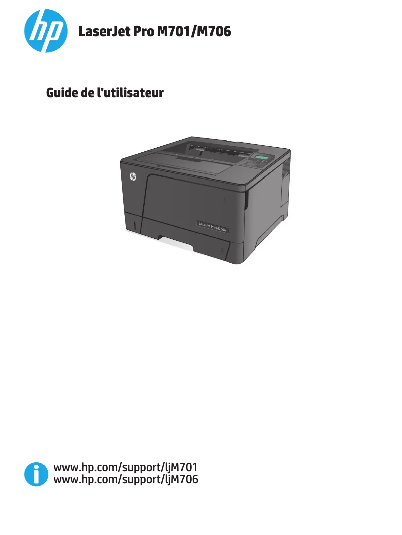 Image de la première page du manuel de l'appareil LaserJet Pro M701