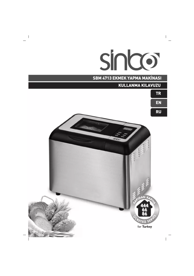 Page n°1 - Manuel utilisateur Sinbo SBM 4713