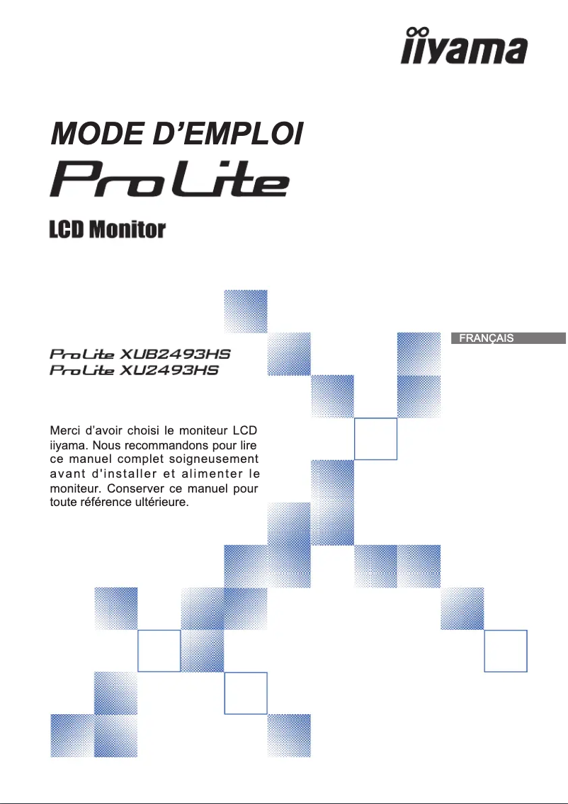 Page n°1 - Manuel utilisateur Iiyama ProLite XUB2493HS