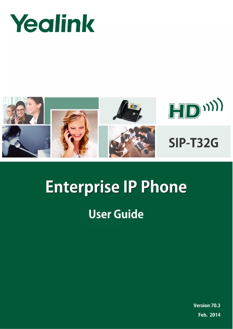 Image de la première page du manuel de l'appareil SIP-T32G