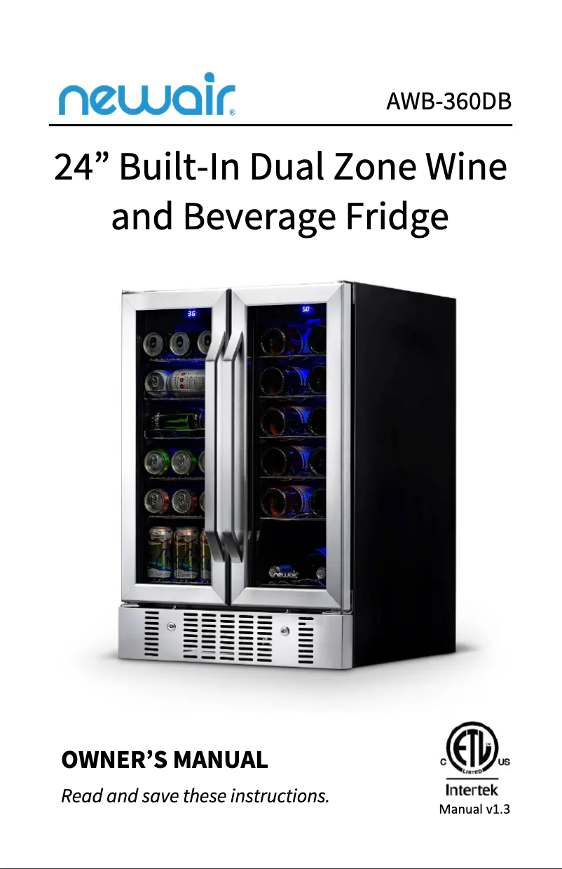 Página 1 del manual Manual de usuario NewAir NADZBFSV000