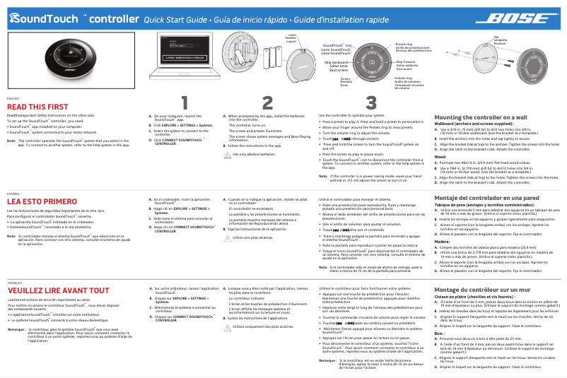Imagen de la primera página del manual del dispositivo SoundTouch