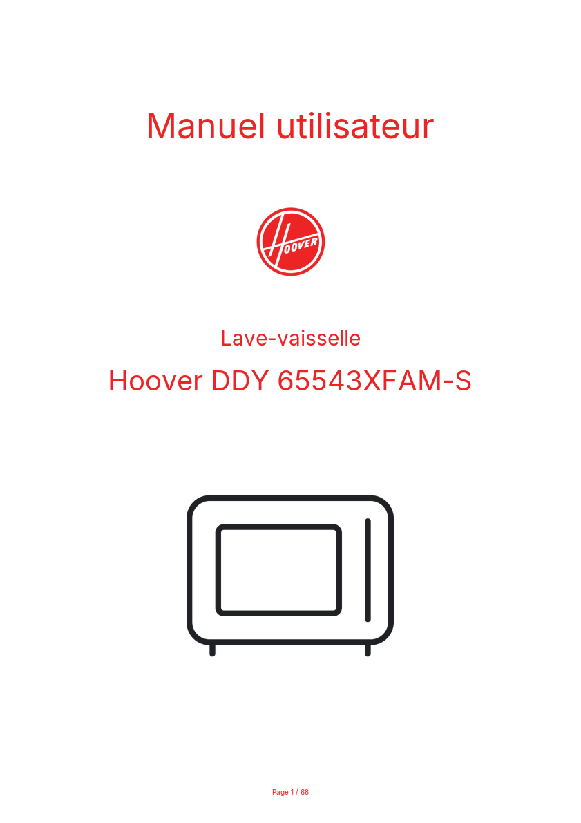 Image de la première page du manuel de l'appareil DDY 65543XFAM-S