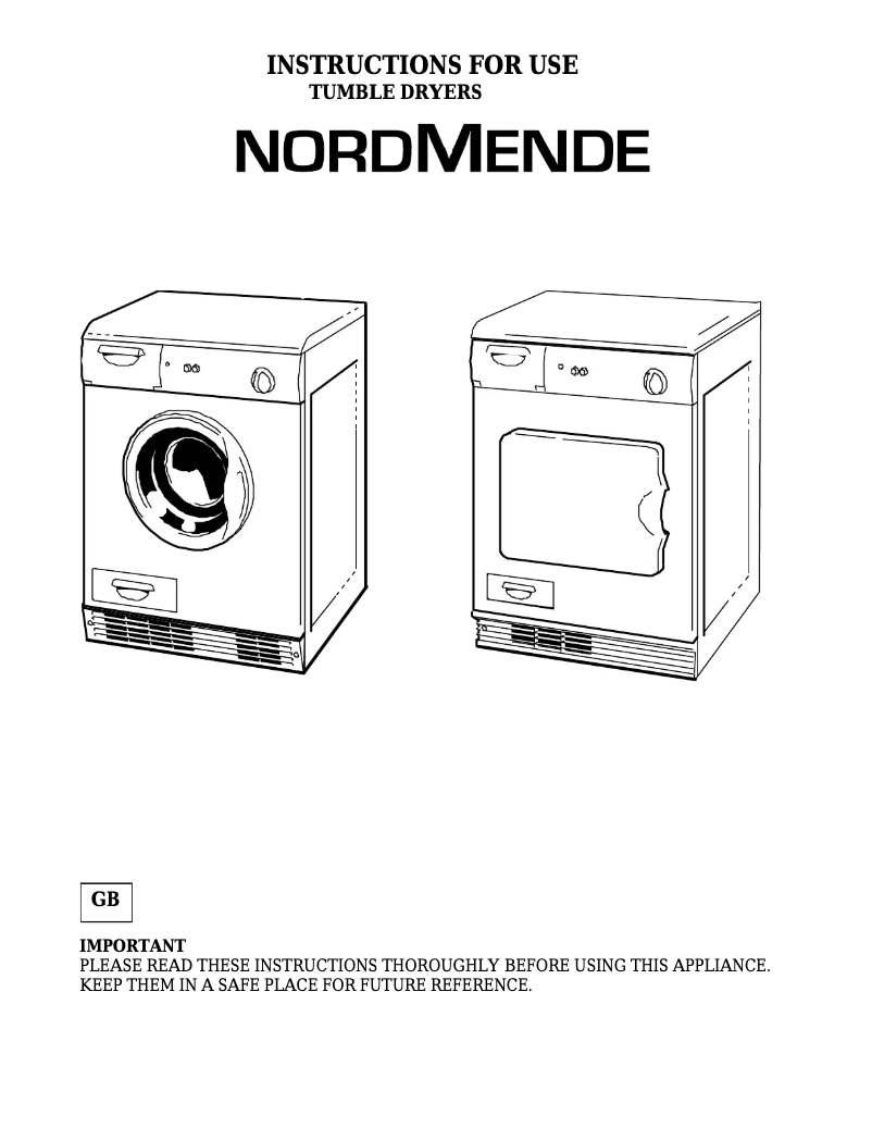 Image de la première page du manuel de l'appareil TDC71NMSL