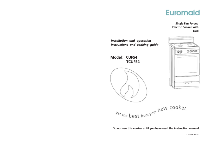 Page n°1 - Instructions / montage Euromaid CUF54