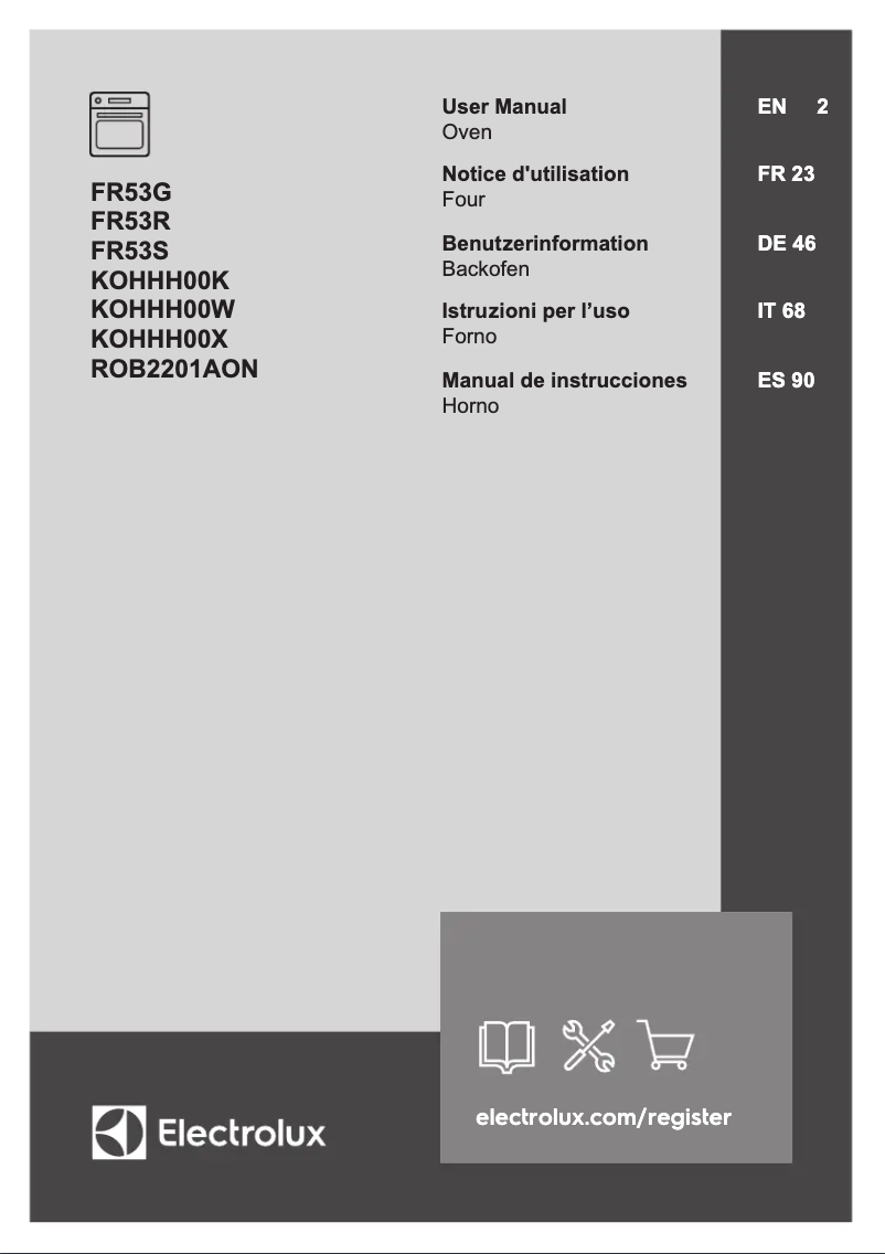 Page n°1 - Manuel utilisateur Electrolux FR53S