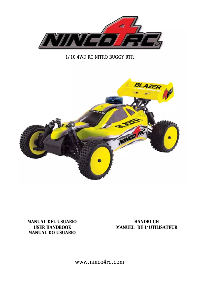 Page n°1 - Manuel utilisateur Ninco4RC 1/10 4WD RC Nitro Buggy RTR