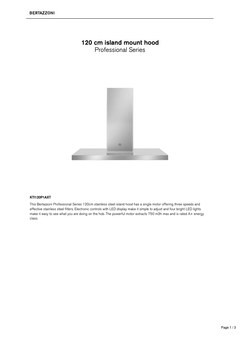 Image de la première page du manuel de l'appareil KTI120P1AXT