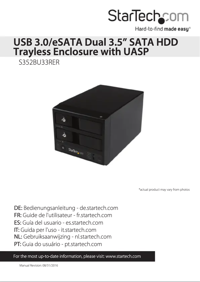 Image de la première page du manuel de l'appareil S352BU33RER