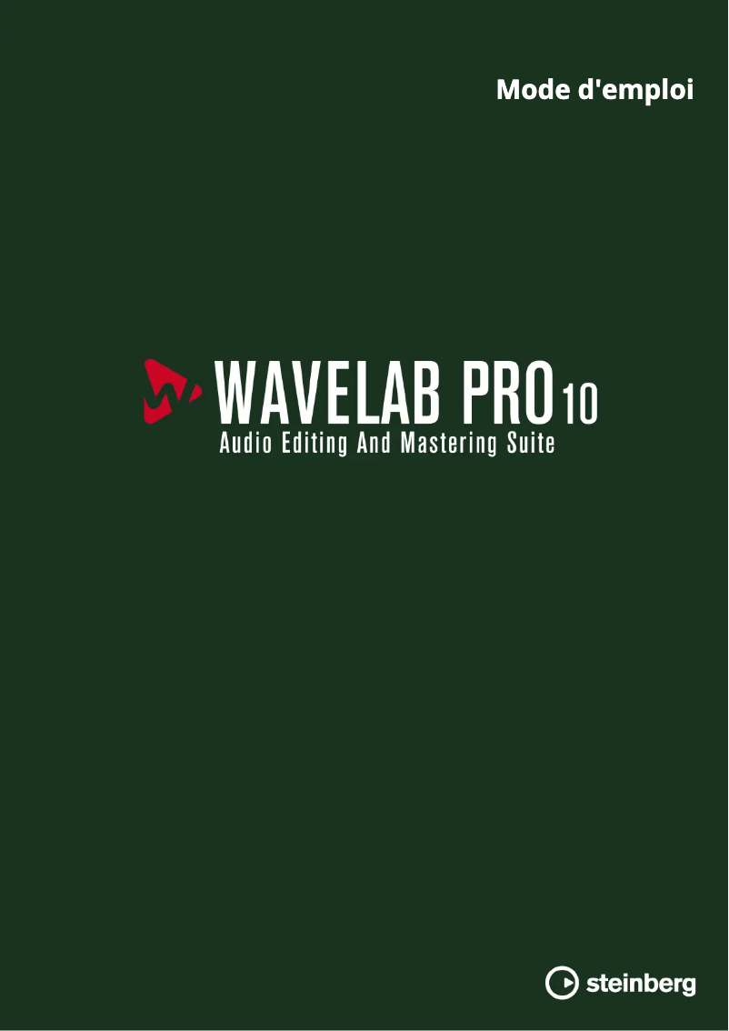 Image de la première page du manuel de l'appareil Wavelab Pro 10