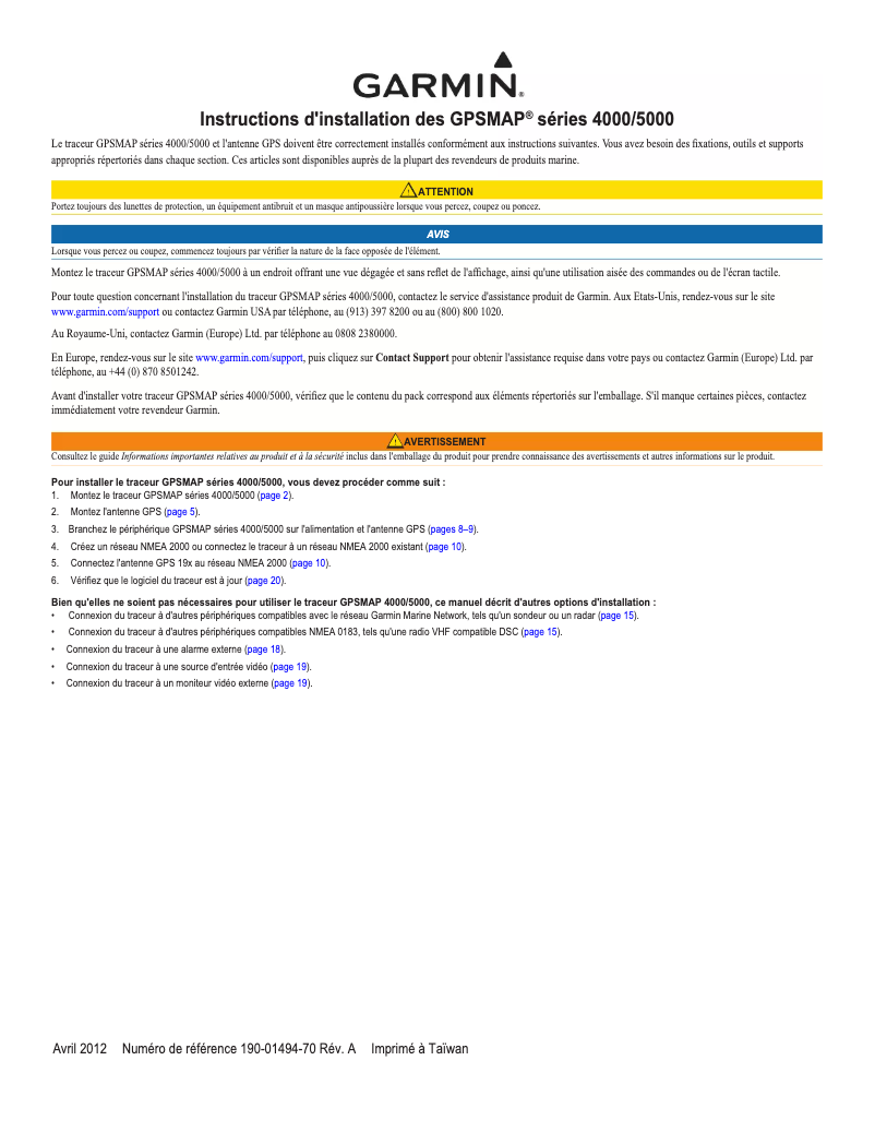 Image de la première page du manuel de l'appareil GPSMAP 4210