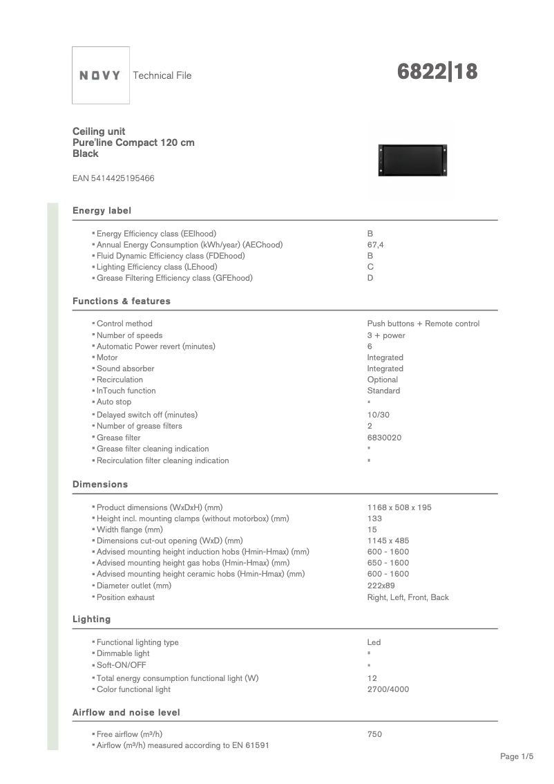 Image de la première page du manuel de l'appareil Pure'line Compact 6822