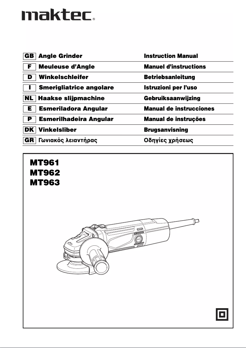 Page n°1 - Manuel utilisateur Maktec MT963
