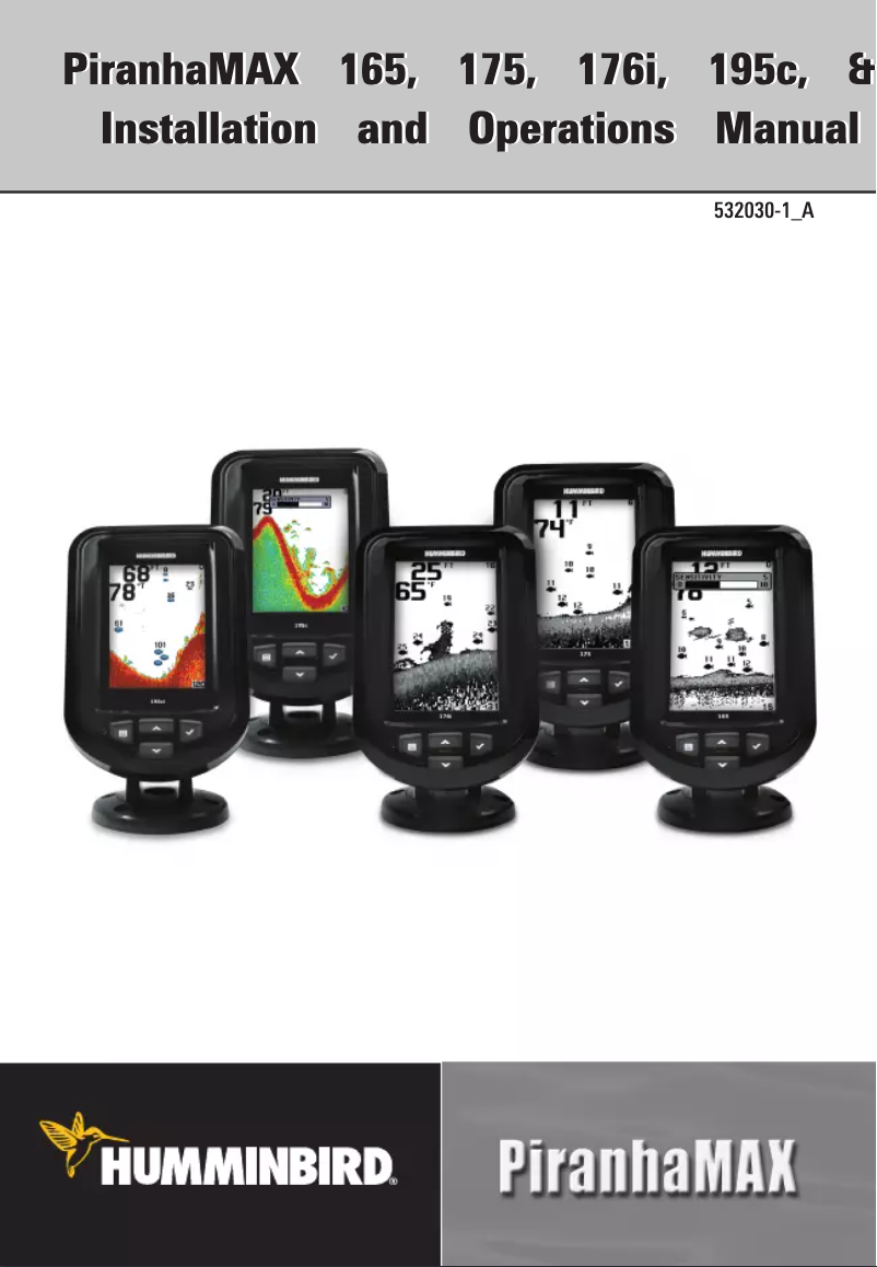 Page 1 de la notice Manuel utilisateur Humminbird PiranhaMax 176i