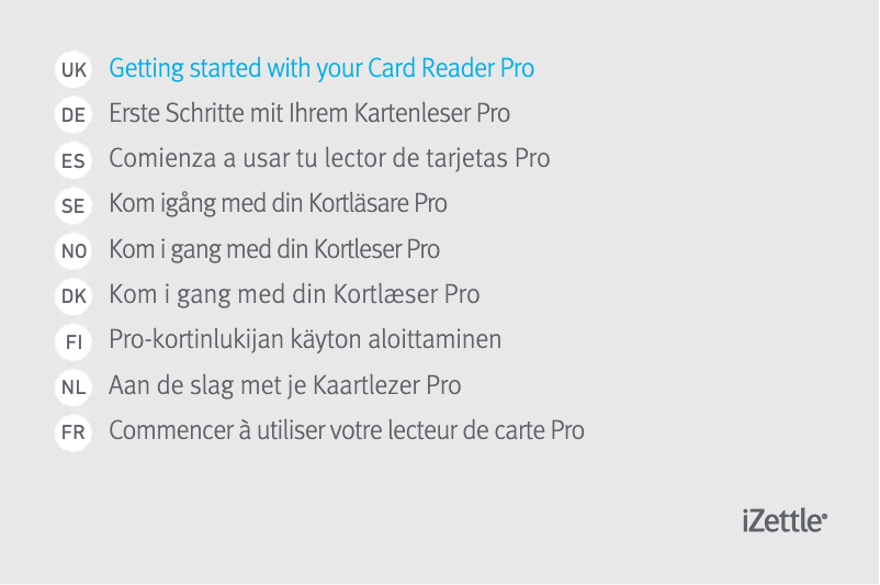 Image de la première page du manuel de l'appareil Card Reader Pro