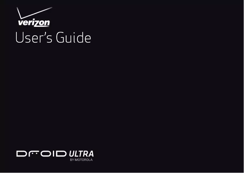 Page n°1 - Manuel utilisateur Motorola Droid Ultra