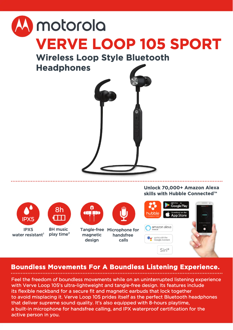 Image de la première page du manuel de l'appareil VerveLoop 105 Sport