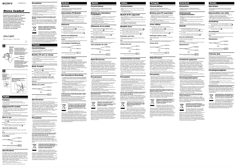 Página 1 del manual Manual de usuario Sony DR-210DP