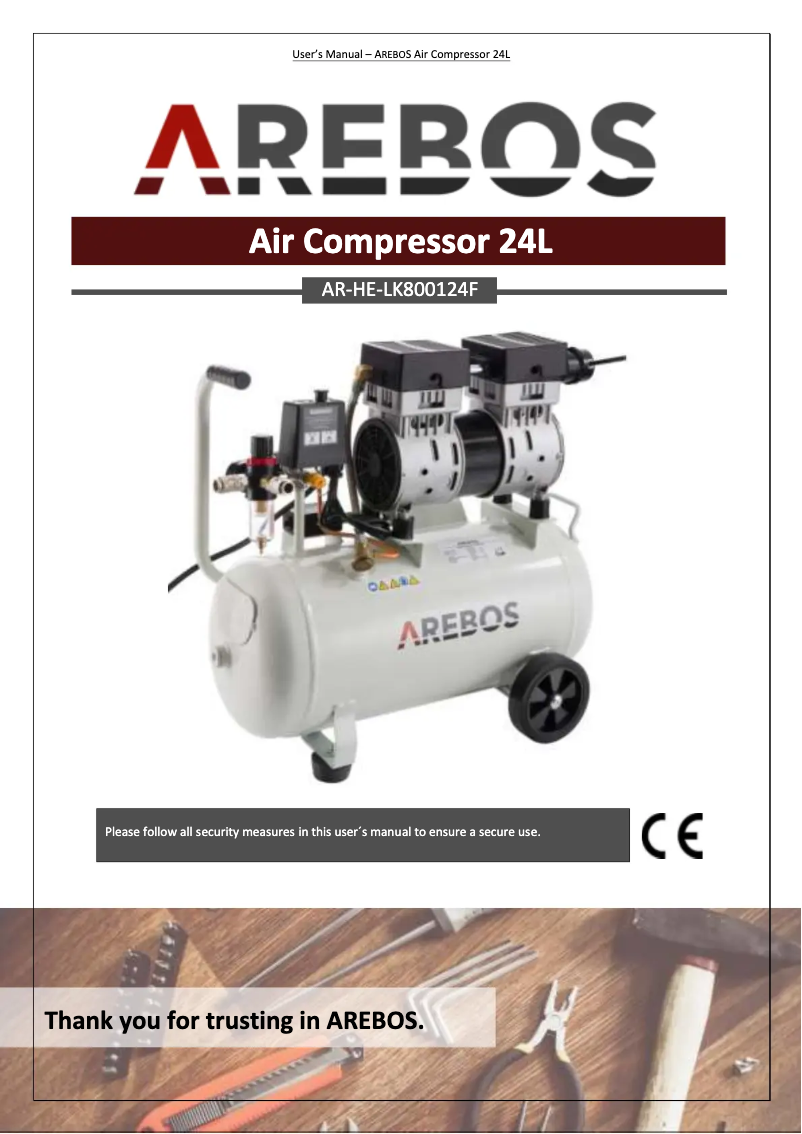 Page n°1 - Manuel utilisateur Arebos AR-HE-LK800124F