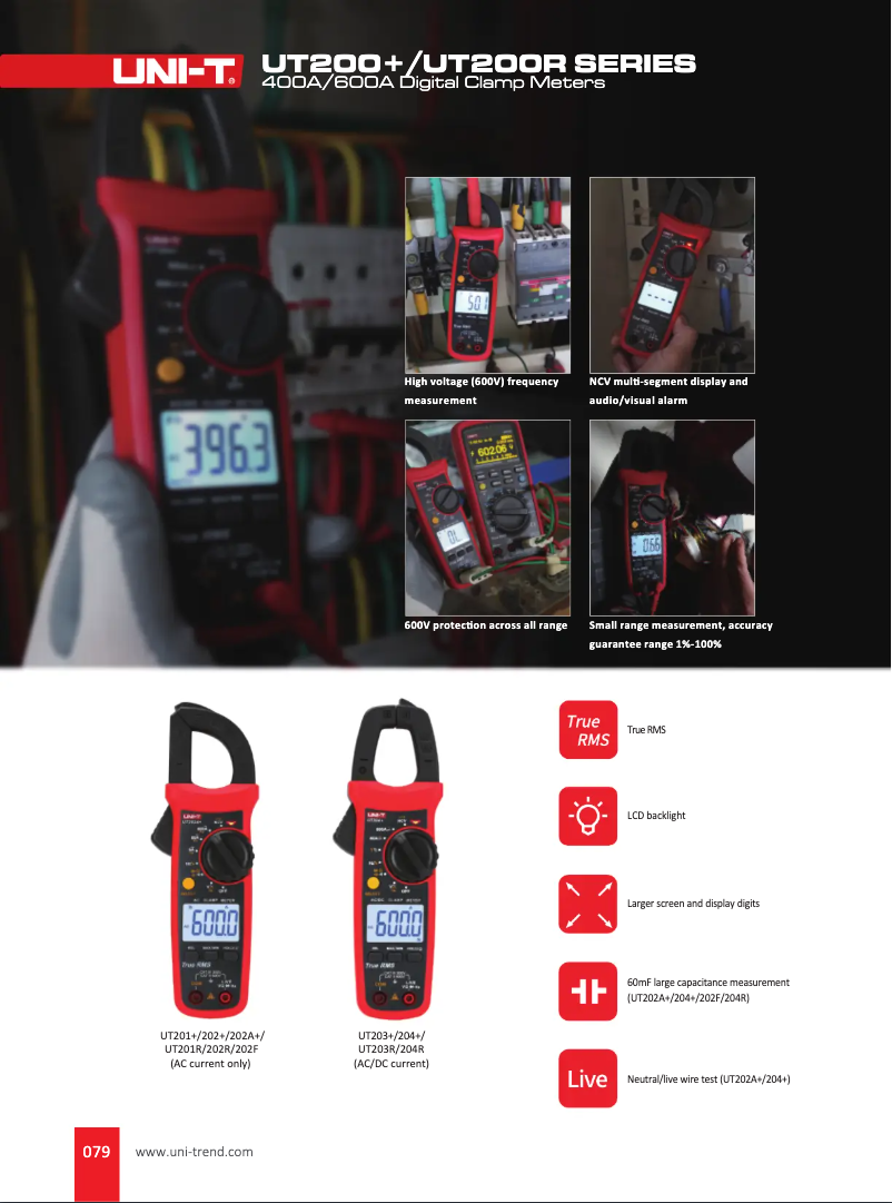 Image de la première page du manuel de l'appareil UT204+