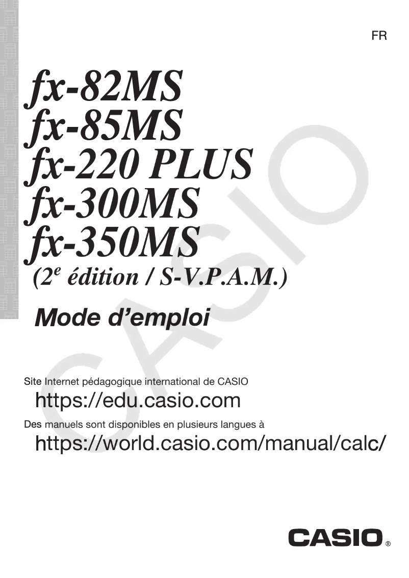 Imagen de la primera página del manual del dispositivo FX-85MS